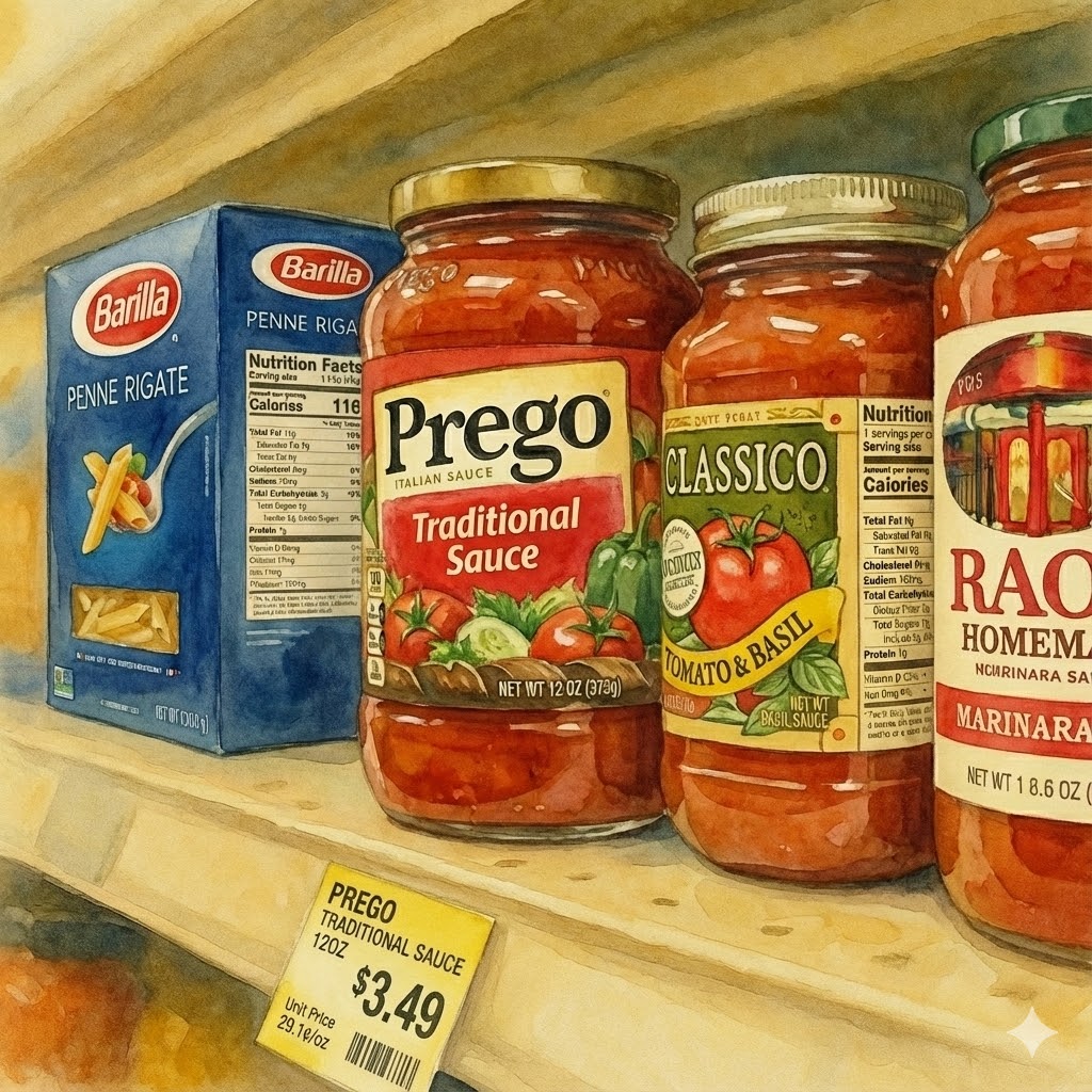 Supermarket product showing ingredient label